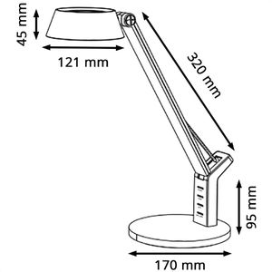 Produktbild für Schreibtischlampe Hansa Glow, schwarz, LED, dimmbar