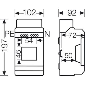 Produktbild für Sicherungskasten Hensel KV 9103, wasserdicht IP65 für außen