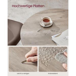 Produktbild für Esstisch Vasagle KDT080G01, graubraun
