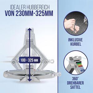 Produktbild für Scherenwagenheber Alca 436080, mit Kurbel