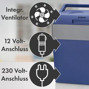 Produktbild für Kühlbox Bomann KB 6012.1 CB blau, 28 Liter