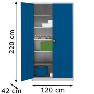 Produktbild für Werkzeugschrank Mauser MKST12/3/22, aus Metall, grau / blau