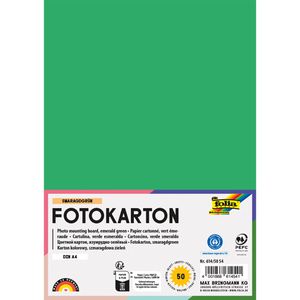 Folia Fotokarton 614/50 54, A4, smaragdgrün, 300g/m², 50 Blatt