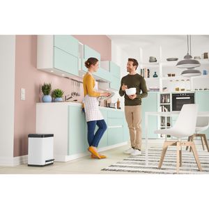 Produktbild für Mülleimer Hailo Öko duo Plus M, weiß