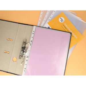 Perfect Line Prospekthüllen A4 - 100 Stück Seitlich & Oben Offen, Extra Stark