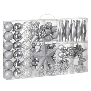 Weihnachtskugeln Deuba 103314, silber