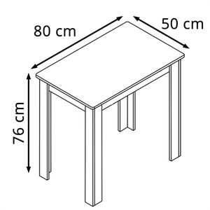 Produktbild für Esstisch VCM Esal 80, 918342, eiche / anthrazit