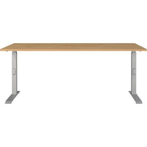 Produktbild für Schreibtisch Germania Mailand, 7912-638, eiche / silber