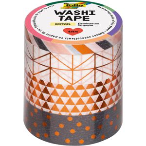 Washi-Tape Folia 26416 Hotfoil, mit Glanzeffekt, kupfer