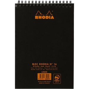 Produktbild für Notizblock Rhodia 165019C, schwarz, A5