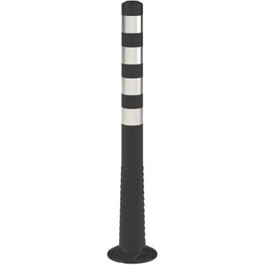 Produktbild für Absperrpfosten UvV Flex Premium 100, schwarz/weiß, Kunststoff