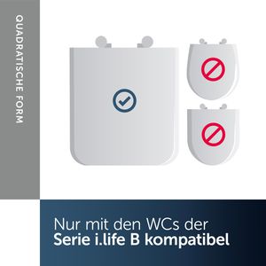 Produktbild für WC-Sitz Ideal-Standard i.Life B T468301, D-Form, Duroplast