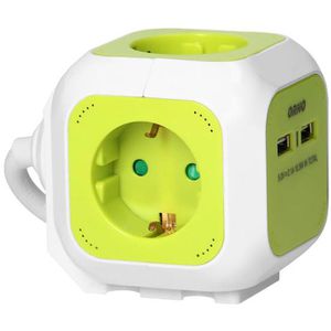 Produktbild für Steckdosenwürfel Orno OR-AE-13144, grün