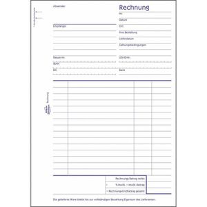 Produktbild für Rechnungsbuch Zweckform 704, A5
