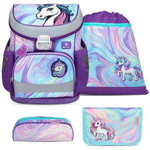 Schulranzen Belmil Mini-Fit, Unicorn Dream, 4-teilig