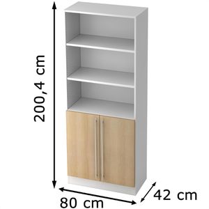 Produktbild für Kombischrank Hammerbacher Solid 7700, eiche / weiß