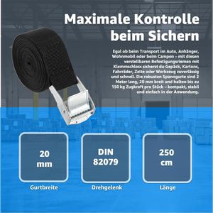 Produktbild für Spanngurt TK-Gruppe 804617, mit Klemmschloss