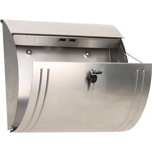 Produktbild für Briefkasten Burg-Wächter Modena 3857 Ni, silber, aus Edelstahl