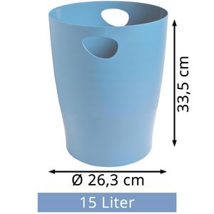 Produktbild für Papierkorb Exacompta 45309D, ECOBIN BeeBlue, hellblau