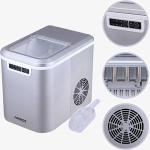 Produktbild für Eiswürfelmaschine Arebos Kunststoff, silber