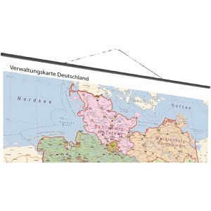 Produktbild für Deutschlandkarte GeoMetro Verwaltungskarte, mit Aluleisten