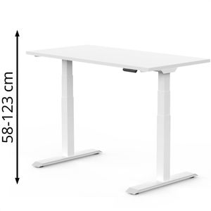Produktbild für Schreibtisch FlexiSpot E7W 2026, weiß / weiß