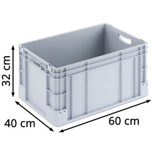 Produktbild für Eurobox Alpha-Paletten Silverline, grau, 60 Liter