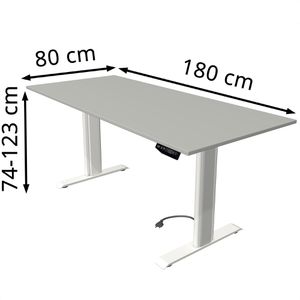 Produktbild für Schreibtisch Kerkmann Move 1 advance, lichtgrau / weiß