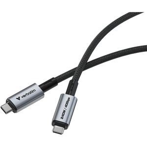 Produktbild für Ladekabel Verbatim USB4, schwarz, 1,2m