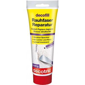 Decotric Spachtelmasse Rauhfaser Reparatur, weiß, für Raufaser, Innenbereich, 330g