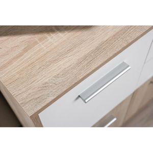 Produktbild für Kommode Inter-Link 19300350, sonoma eiche / weiß