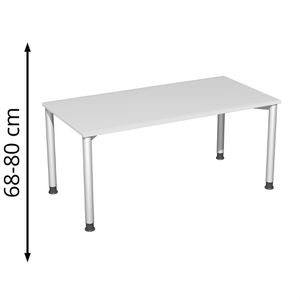 Produktbild für Schreibtisch Geramöbel Flex S-555103-LS, lichtgrau / silber