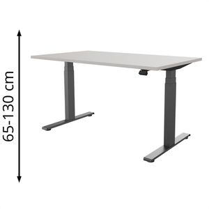 Produktbild für Schreibtisch fm-Büromöbel fouraction lichtgrau / anthrazit