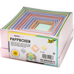 Produktbild für Geschenkbox Folia 3119, Pappboxen Pastell, farbig sortiert