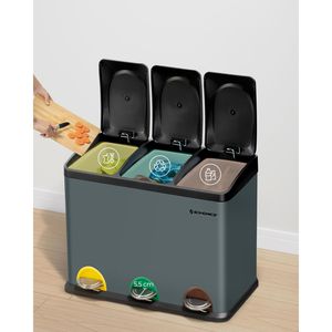 Produktbild für Mülleimer Songmics LTB45G, grüngrau