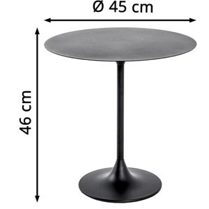 Produktbild für Beistelltisch Haku-Möbel 21545, Anderlecht schwarz, aus Metall