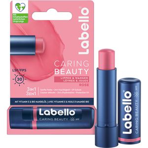 Produktbild für Lippenbalsam Labello Caring Beauty Rose Lippen &amp; Wangen