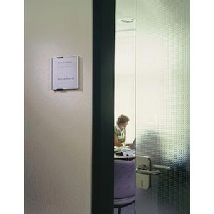 Produktbild für Türschild Durable 4801-23, Info Sign A6, silber