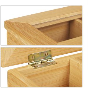 Produktbild für Teebox Relaxdays 10032168, für Teebeutel, natur, aus Bambus