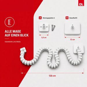 Produktbild für Kabelführung Oskar-Lehmann KUBA Slim Line, zum Anschrauben
