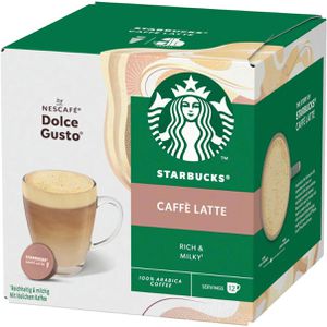 Starbucks Kaffeekapseln by Nescafe Dolce Gusto, Caffee Latte, 12 Kapseln, für Dolce Gusto