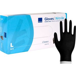 Einmalhandschuhe Abena Classic Sensitiv, schwarz, 100 Stück