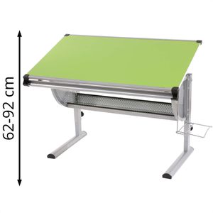 Kinderschreibtisch Mendler Oxford, aus Holz / Metall, grün