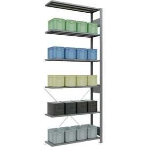 Anbauregal Schulte 12736, 6 Metallböden