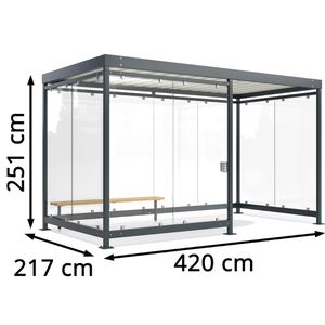 Produktbild für Personenunterstand WSM Economy Köln K4 d/b BS, anthrazit
