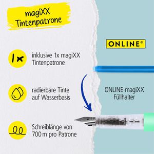 Produktbild für Füller Online magiXX Turquoise Dream, Feder M