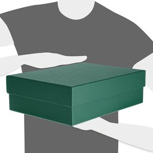 Produktbild für Geschenkbox Rössler-Papier Boxline Metallic opal, grün
