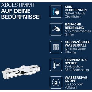 Produktbild für Badewannenarmatur GROHE Grohtherm 2000, 34174001, aus Messing