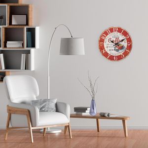 Produktbild für Wanduhr TFA 60.3045.12 Coffee, Holz, analog, Quarzuhr