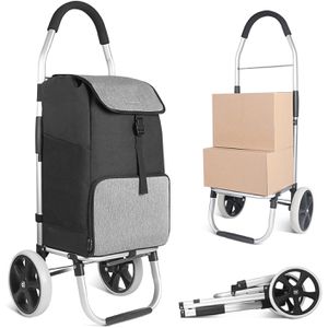 Produktbild für Einkaufstrolley Inateck AB05001, schwarz / grau, klappbar